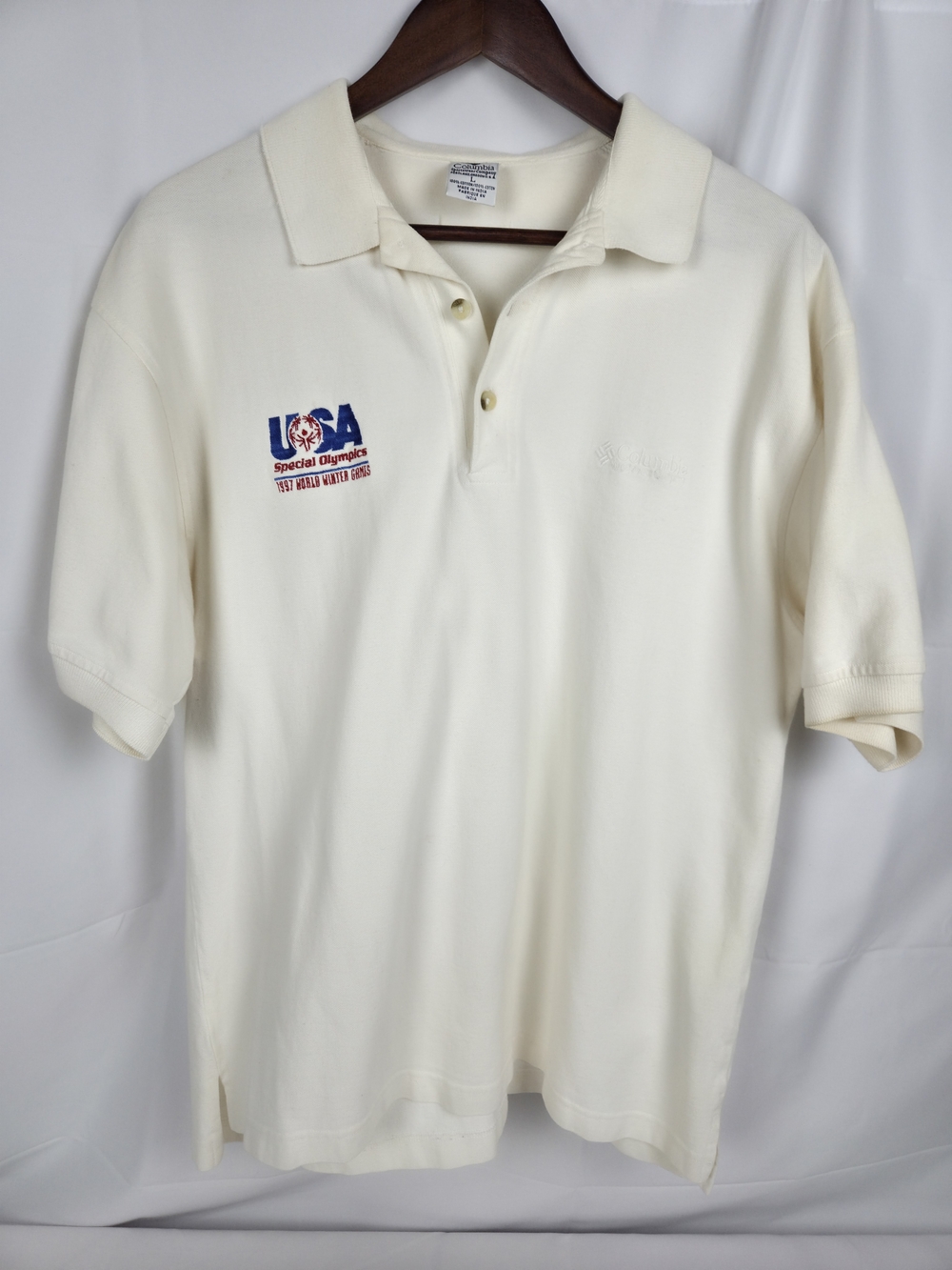Columbia Off-White USA Special Olympics Polo